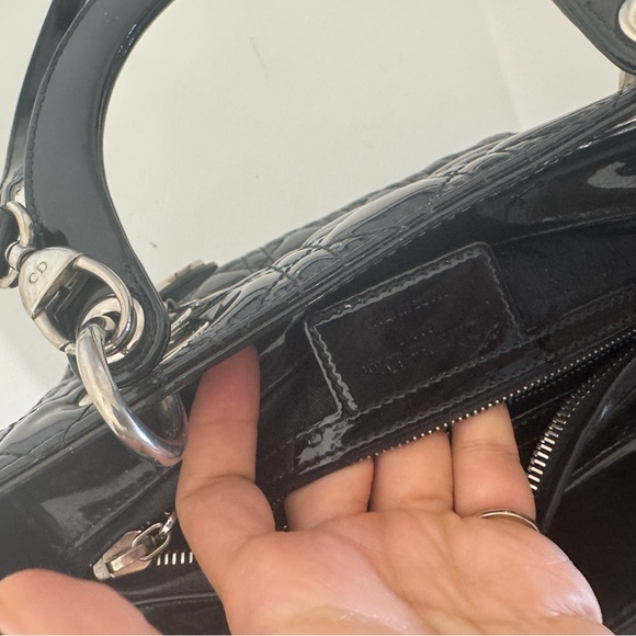 Christian Dior Lady Dior Medium patent bag authentic - Picture 9 of 12